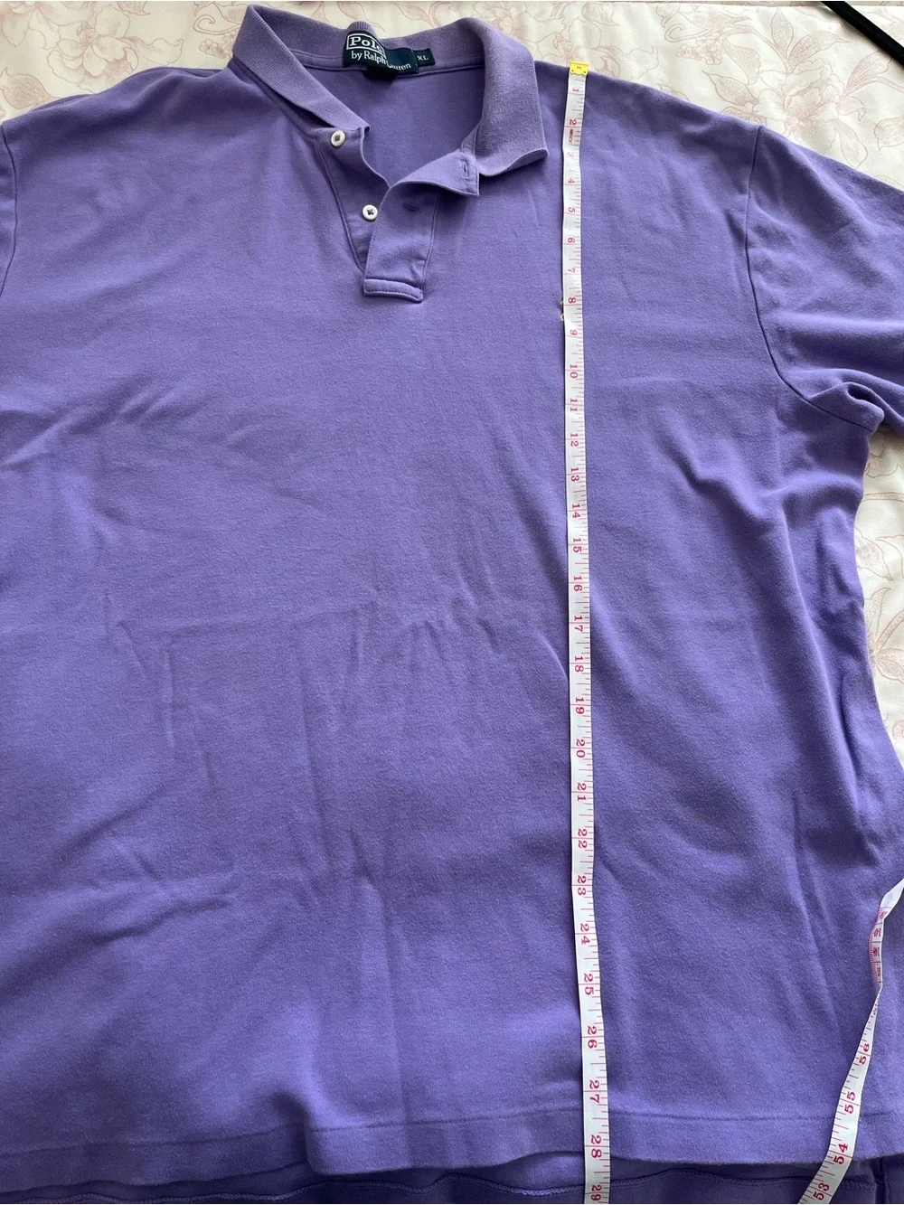Polo Ralph Lauren Shirt with Small Yellow Pony Logo - Purple XL
